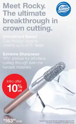 Henry Schein Meet Rocky The ultimate breakthrough in crown cutting offer