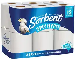IGA Sorbent 3 Ply Toilet Tissue Selected Varieties offer