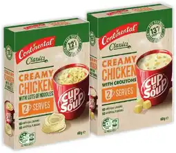 IGA Continental Cup A Soup 2 Serve Selected Varieties offer