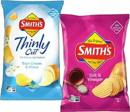 IGA Smith’s Chips 150‑175g Selected Varieties offer