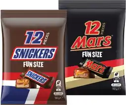 IGA Mars, Snickers or M&M’s Fun Size Pack 148-192g Selected Varieties offer