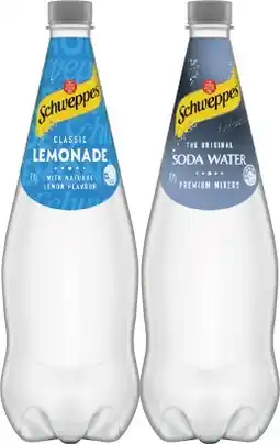 IGA Schweppes Mixers or Soft Drinks 1.1 Litre Selected Varieties offer
