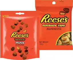 IGA Reese’s Peanut Butter Cups Mini 120‑150g Selected Varieties offer