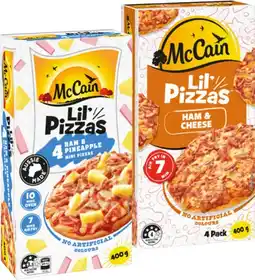 IGA McCain Lil’ Pizzas 380‑400g Selected Varieties offer