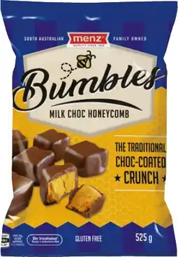 IGA Menz Bumbles Milk Choc Honeycomb offer