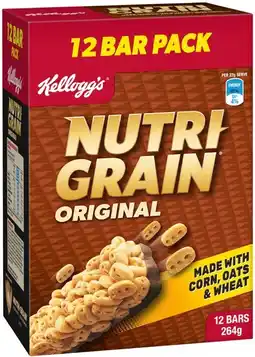IGA Kellogg’s Nutri‑Grain or LCMs Bars 12 Pack Selected Varieties offer