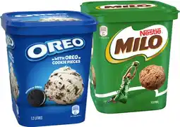 IGA Nestlé Milo or Oreo Ice Cream 1.2 Litre offer