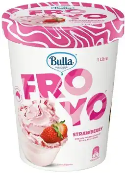 IGA Bulla FroYo Frozen Yoghurt Selected Varieties offer