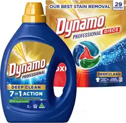 IGA Dynamo Professional Laundry Liquid 2 Litre or Capsules 29 Pack Selected Varieties offer
