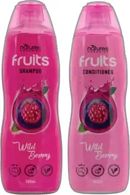 IGA Natures Organics Fruits Shampoo or Conditioner 500mL Selected Varieties offer