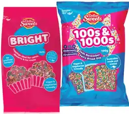 IGA Dollar Sweets 100’s & 1000’s Candy Toppings 190g or Bright Sprinkle Toppings 160g offer