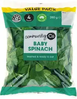 IGA Community Co Baby Spinach Big Bag offer