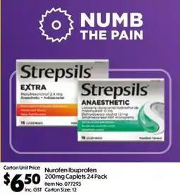 C-Store Distribution Carton Unit Price Nurofen Ibuprofen offer
