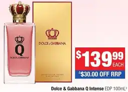 Direct Chemist Outlet Dolce & Gabbana Q Intense EDP offer