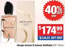 Direct Chemist Outlet Giorgio Armani Si Intense Refillable EDP offer