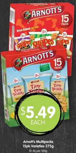 Spudshed Arnott's Multipacks offer