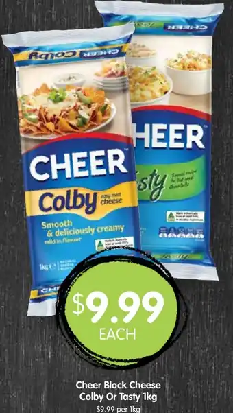 Spudshed Cheer Block Cheese Colby Or Tasty offer
