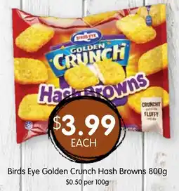 Spudshed Birds Eye Golden Crunch Hash Browns offer