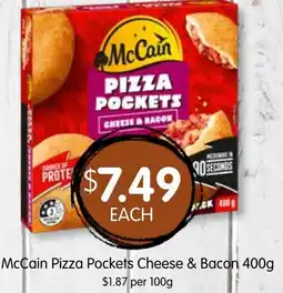 Spudshed McCain Pizza Pockets Cheese & Bacon offer