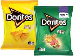 IGA Doritos Corn Chips 150-170g or Twisties Cinnamon Sugar Churros 120g Selected Varieties offer