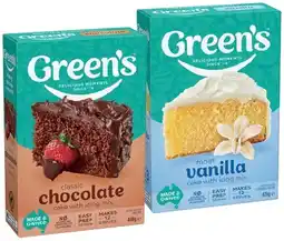 IGA Green’s Cake or Brownie Mix 380-470g Selected Varieties offer