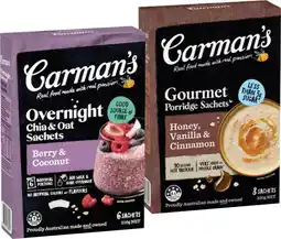 IGA Carman’s Gourmet Porridge Sachets 210‑320g Selected Varieties offer