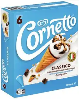 IGA Streets Cornetto Ice Cream Cone Selected Varieties offer
