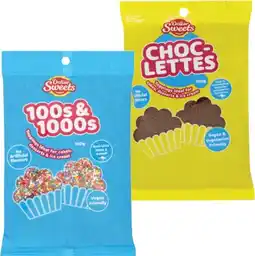 IGA Dollar Sweets 100’s & 1000’s 190g, Choclettes 150g or Bright Sprinkles 160g offer