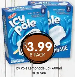 Spudshed Icy Pole Lemonade 8pk offer