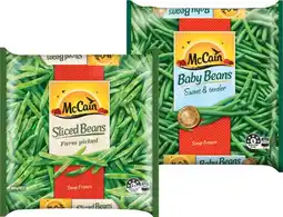 IGA McCain Sliced Beans, Baby Beans or Corn Kernels 500g offer