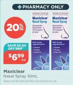 Your Local Pharmacy Maxiclear nasal spray offer