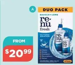 Your Local Pharmacy Renu Fresh Multi-Purpose Solution Duo Pack offer