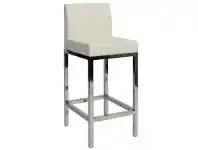 Fuji V2 Commercial Grade Vinyl Upholstered Stainless Steel Counter Stool - White