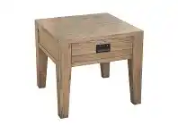 LivingStyles Sherwood Solid Oak Timber Side Table, Natural Oak offer