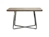 Cupio Wood and Stainless Steel Console Table