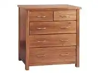 LivingStyles Cooper Mountain Ash Timber 5 Drawer Tallboy offer