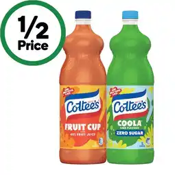 Woolworths Cottee’s Cordial offer