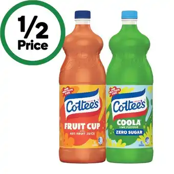 Woolworths Cottee’s Cordial offer