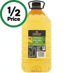 Woolworths Farmers Harvest Canola or Vegetable Oil 4 Litre offer