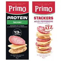 Woolworths Primo Stackers, Trios or Protein Varieties 45-57g – From the Fridge offer