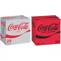 Woolworths Coca-Cola Classic, Zero Sugar or Diet Soft Drink Varieties 24 x 375ml offer