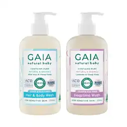 Woolworths GAIA Natural Baby Hair & Body Wash 500ml or Natural Baby Sleeptime Wash 500ml offer