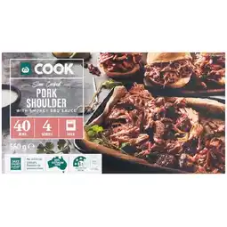 Woolworths Woolworths COOK Slow Cooked Pork Shoulder with Smokey BBQ Sauce offer