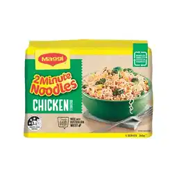 Woolworths Maggi 2 Minute Noodles Pk 5 offer