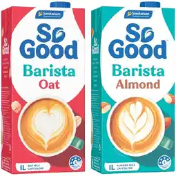 Woolworths So Good Barista Oat or Almond Milk 1 Litre offer