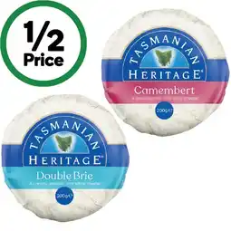 Woolworths Tasmanian Heritage Brie or Camembert 200g – From the Deli offer