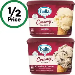 Woolworths Bulla Creamy Classics offer