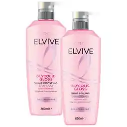 Woolworths L’Oréal Elvive Glycolic Gloss Shampoo or Conditioner 800ml offer