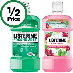 Woolworths Listerine Antibacterial Mouthwash offer