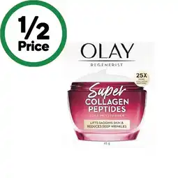 Woolworths Olay Regenerist Super Collagen Peptides Soft Moisturiser offer